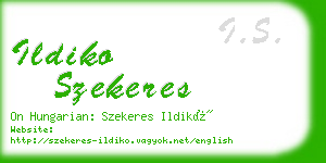 ildiko szekeres business card